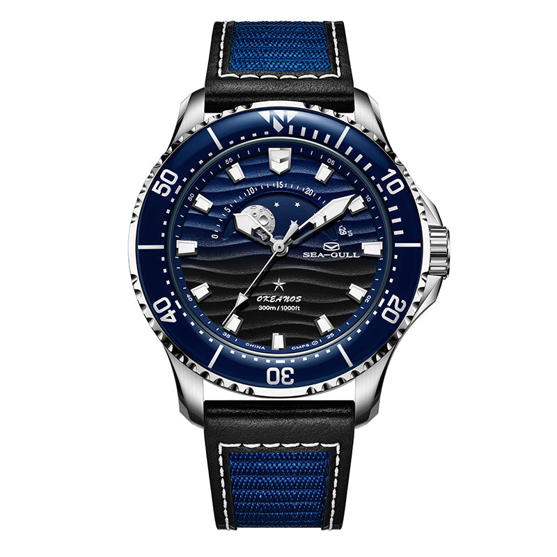 ساعة غوص Ocean Series Moon Phase مقاس 43.5 مم
