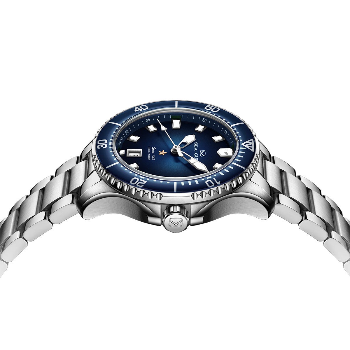 Seagull Ocean Series Pro 300m Mechanical Dive Watch 41mm 816.32.1213 Stainless Steel Strap