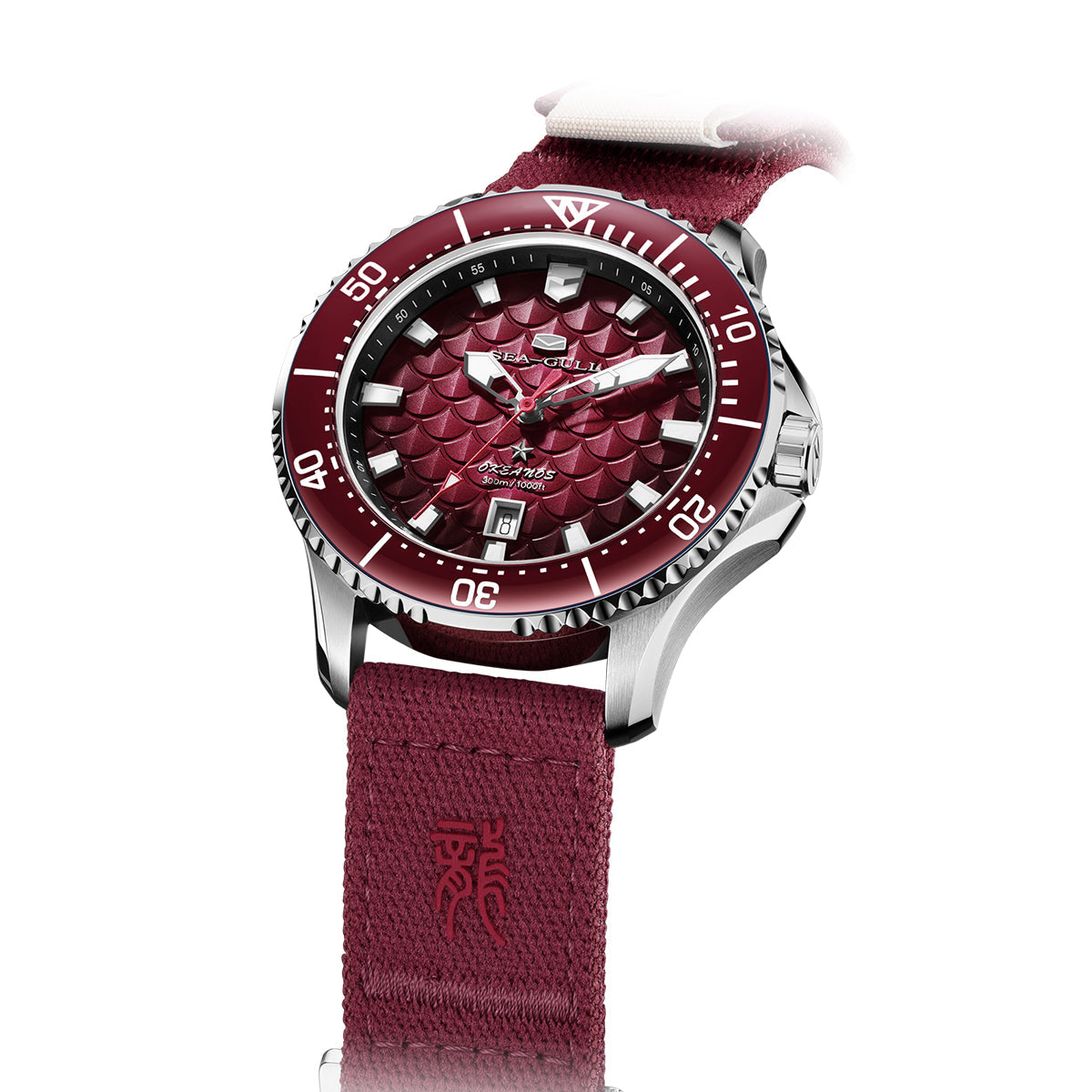 Ocean Series "Dragon Kings of the Four Seas" Dragon-scale Dial 300m Waterproof Diving Watch 44mm