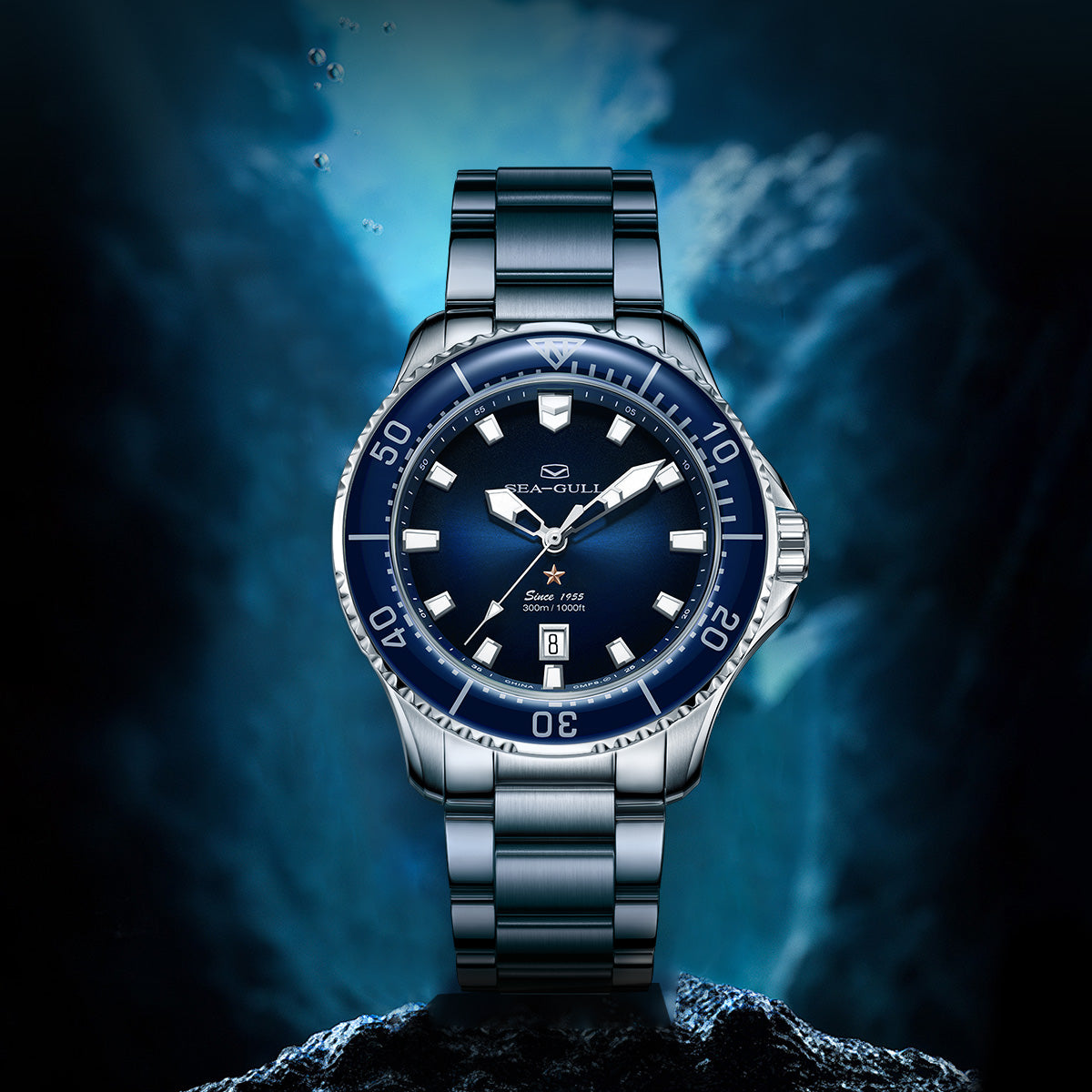 Seagull Ocean Series Pro 300m Mechanical Dive Watch 41mm 816.32.1213 Available at Seagull Official Store