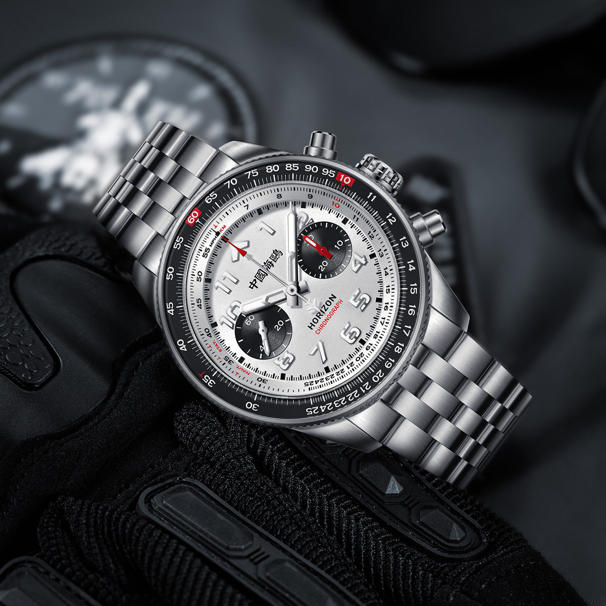 Aviation Series Tachymeter Chronograph Titanium Alloy Watch 43mm