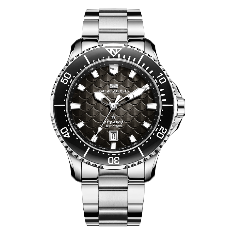 Ocean Series "Dragon Kings of the Four Seas" Dragon-scale Dial 300m Waterproof Diving Watch 44mm