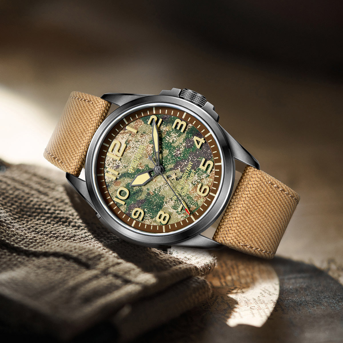 Warpath Series Camouflage Dial Military Watch 43mm