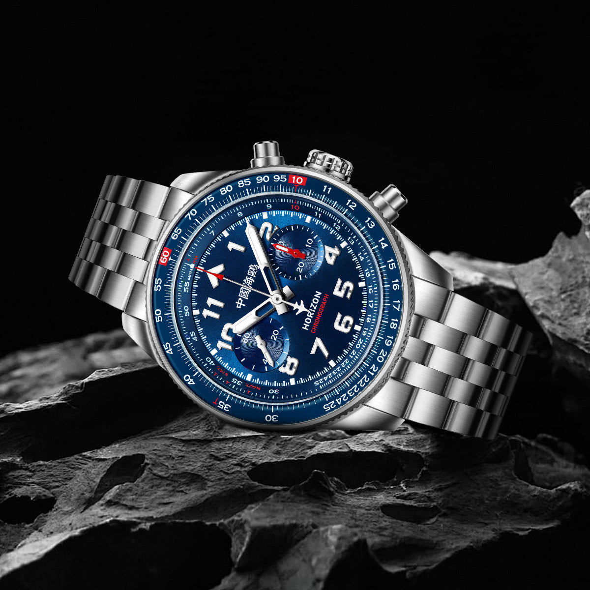 Aviation Series Tachymeter Chronograph Titanium Alloy Watch 43mm