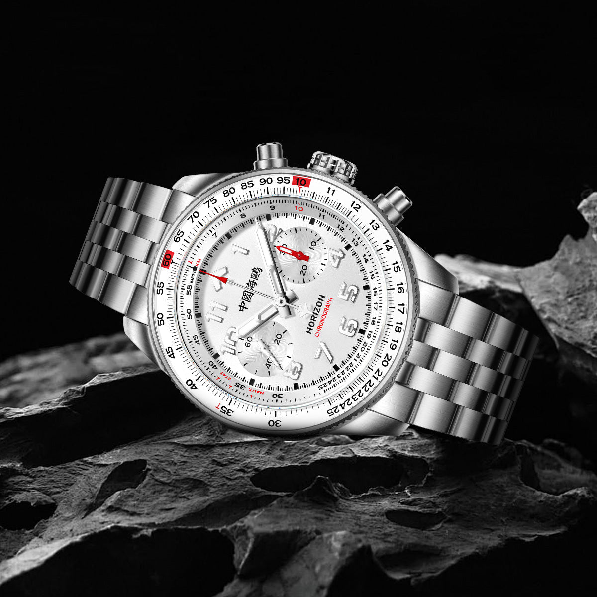 Aviation Series Tachymeter Chronograph Titanium Alloy Watch 43mm