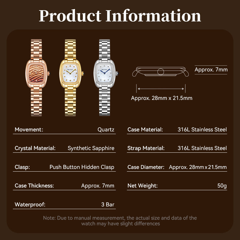 Ladies Series Wave-textured Dial Diamond-set Case Lady's Watch 30mm