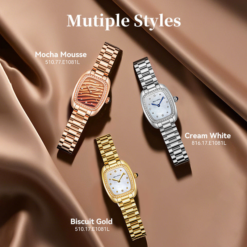 Ladies Series Wave-textured Dial Diamond-set Case Lady's Watch 30mm