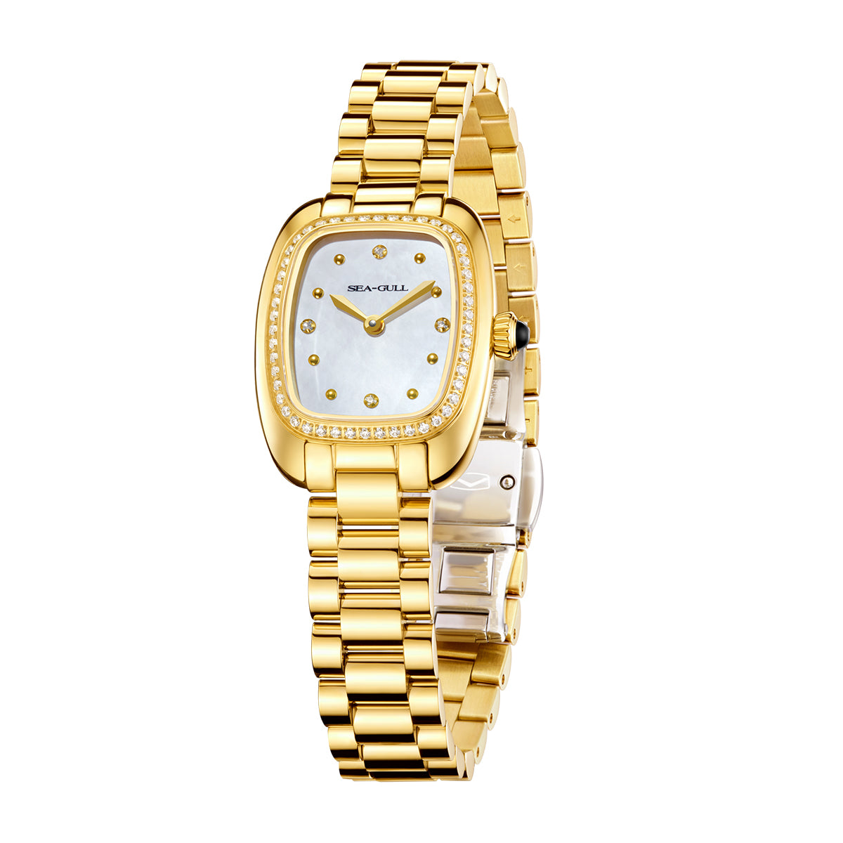 Ladies Series Wave-textured Dial Diamond-set Case Lady's Watch 30mm