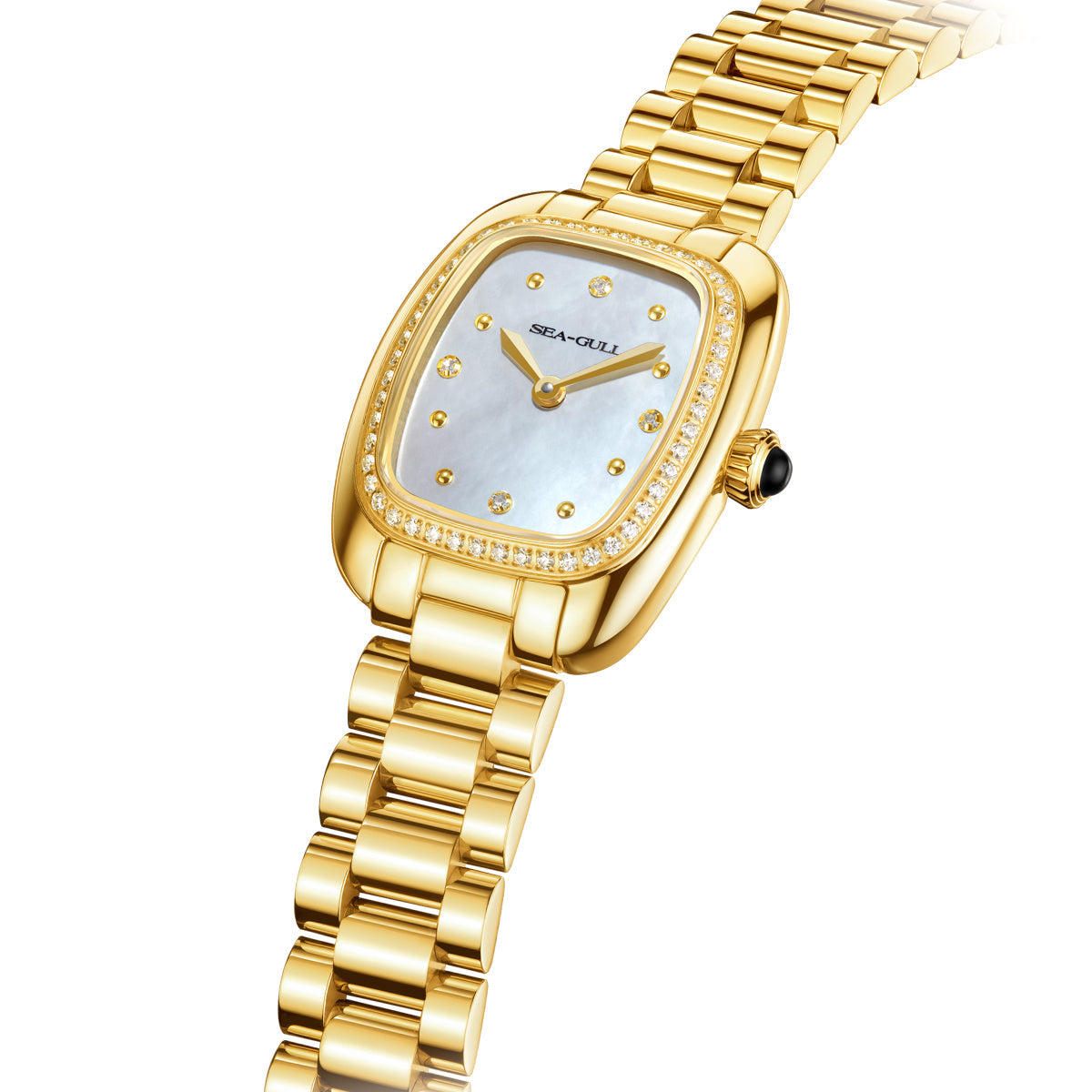 Ladies Series Wave-textured Dial Diamond-set Case Lady's Watch 30mm