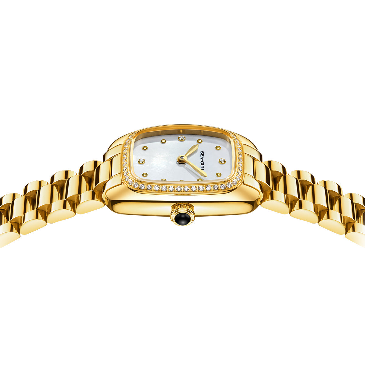 Ladies Series Wave-textured Dial Diamond-set Case Lady's Watch 30mm