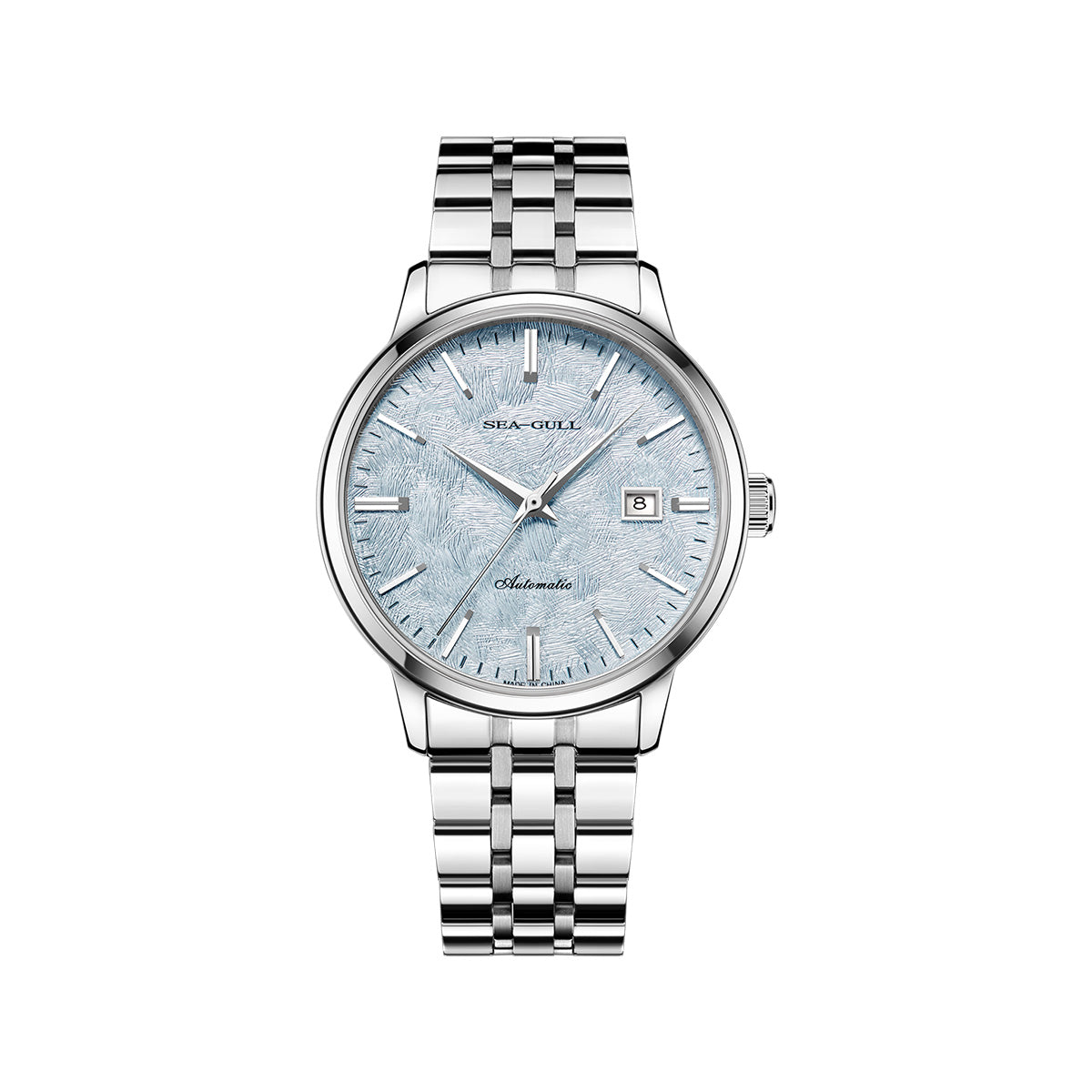 Seagull Cedar Dial Calendar Couple Watch Mechanical Dress Watch 6182
