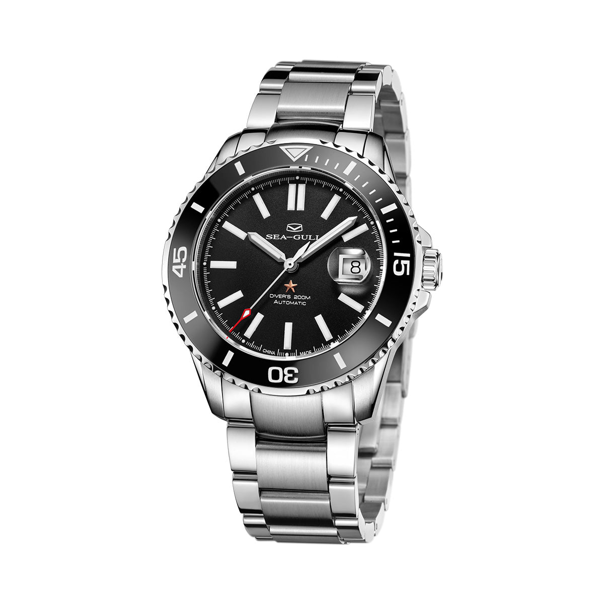 美品Seagull Maritime SWSCHCWEQ シーガル Seagull Ocean Seriers 200m Waterproof Ceramic Bezel Diver Men's