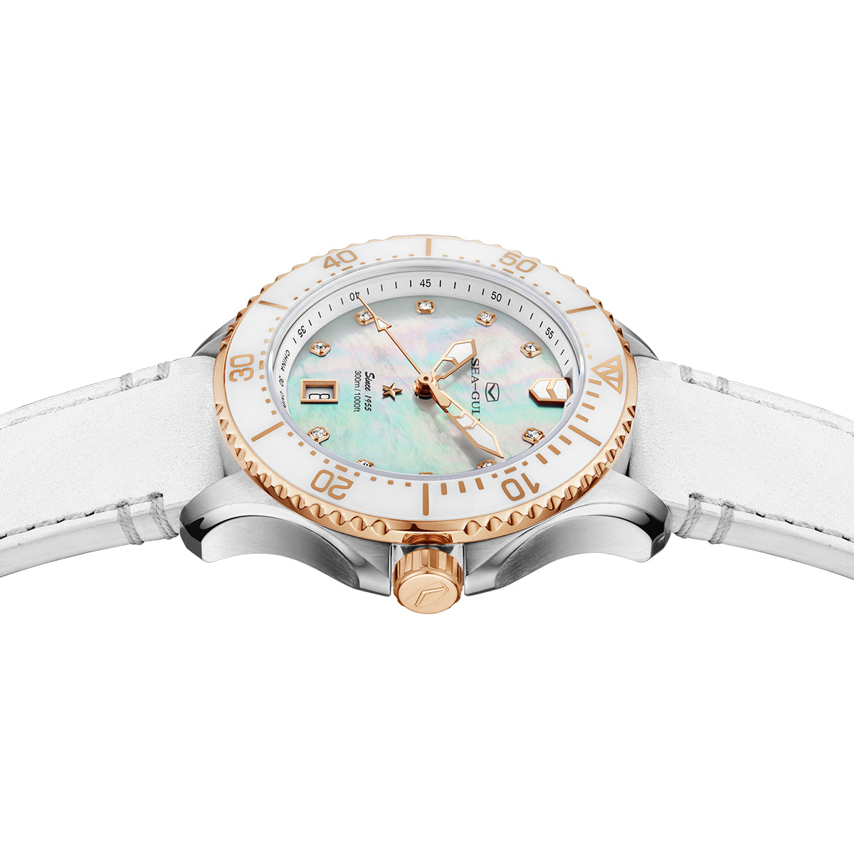 Ocean Series Pro 300m Waterproof Mother-of-pearl Dial Lady's Dive Watch 40mm