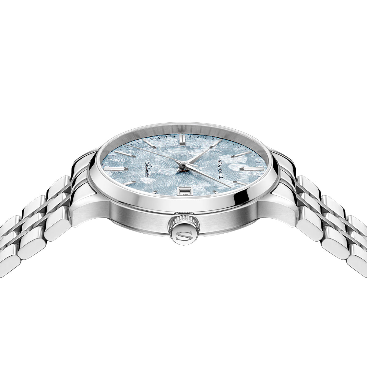 Seagull Cedar Dial Calendar Couple Watch Mechanical Dress Watch 6182
