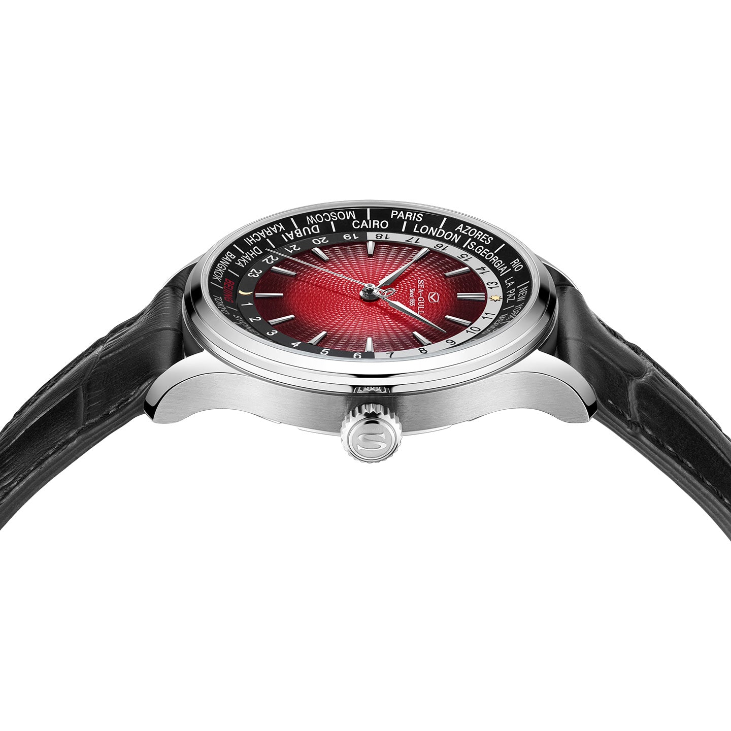 World Time Day Night Display GMT Watch