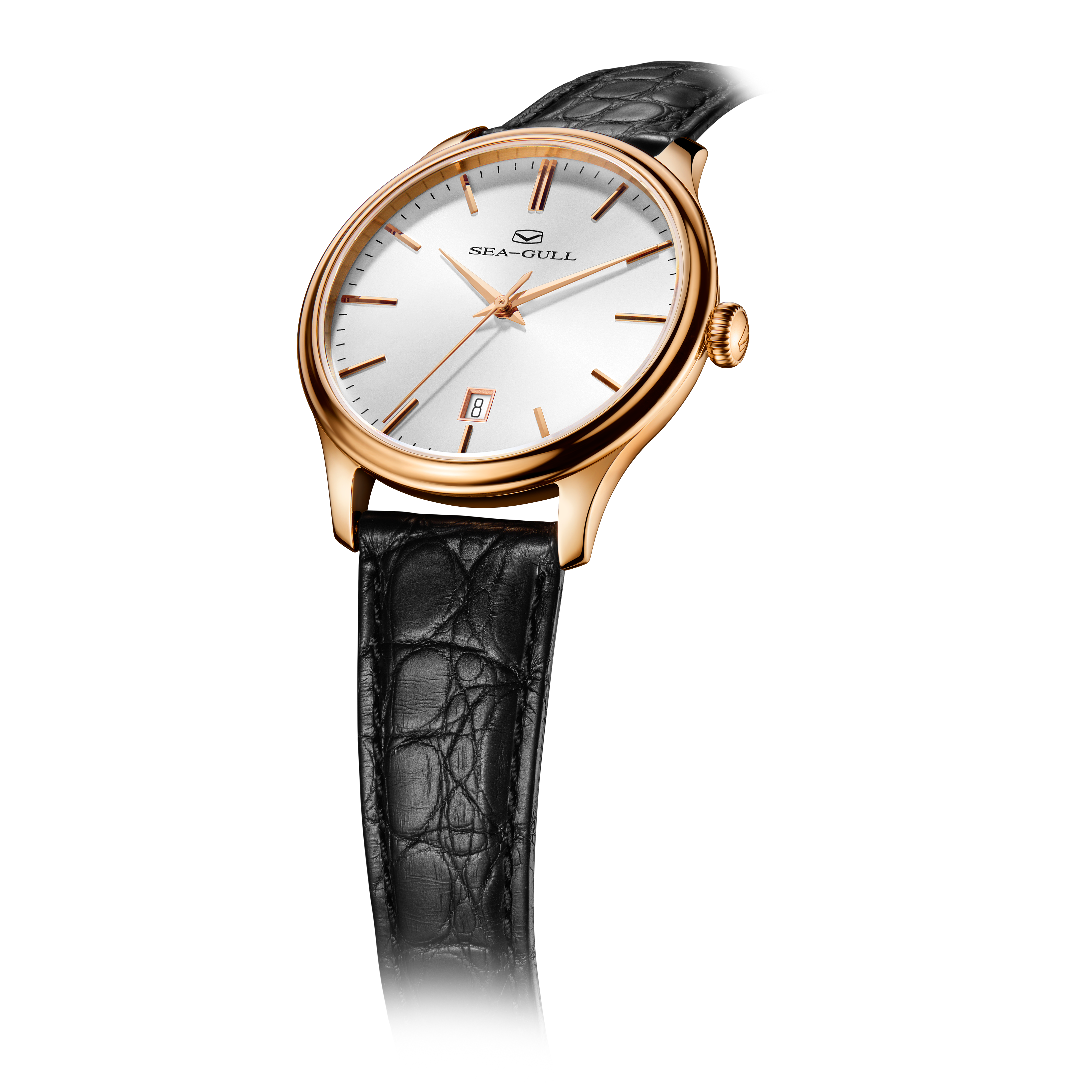 Seagull 18K Gold Case Calendar Couple Dress Watch Automatic Mechanical Watch 1061 White for Man Seagull 18K Gold Case Calendar Couple Dress Watch Automatic Mechanical Watch 1061 White for Man