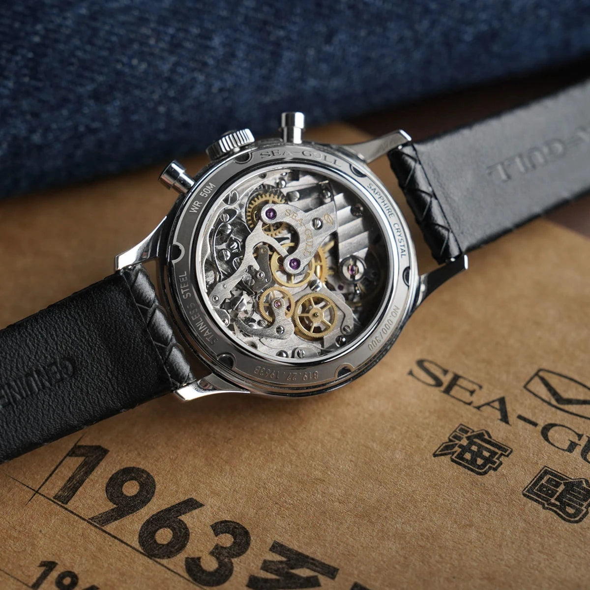 Seagull 1963 Meteorite Chronograph Watch Limited Edition 37.3mm