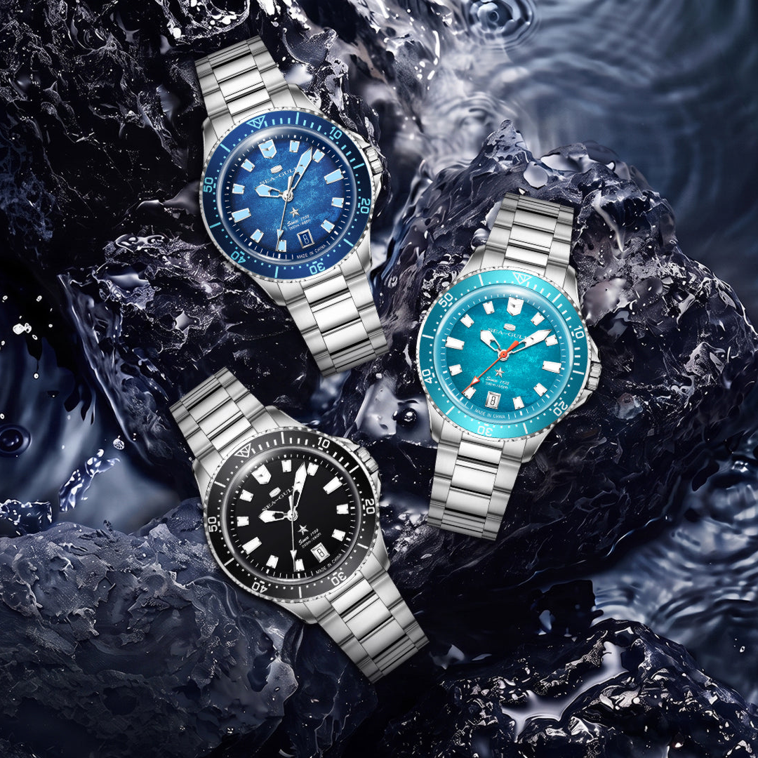 Ocean Series 200m Metallic Gradient Dial Calendar Dive Watch 39mm