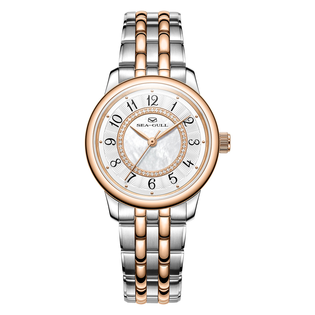 Seagull Ladied Series Concentric Circles Mother-of-pearl Diamond-Set Dial  Women's Mechanical Watch 1065L