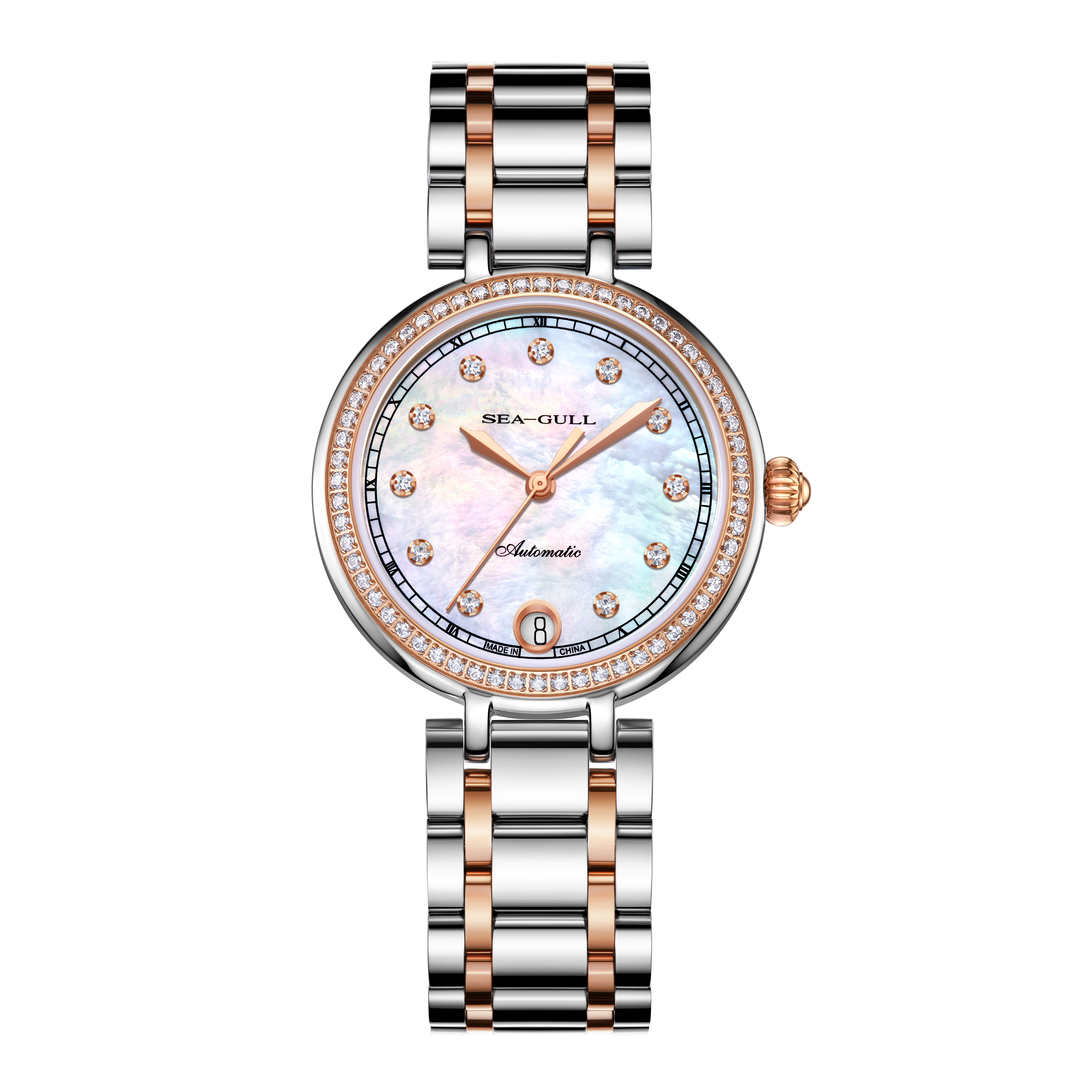 dress watch silver STERNGLAS Berlin metro silver - Vintage men's Watch with weekday display