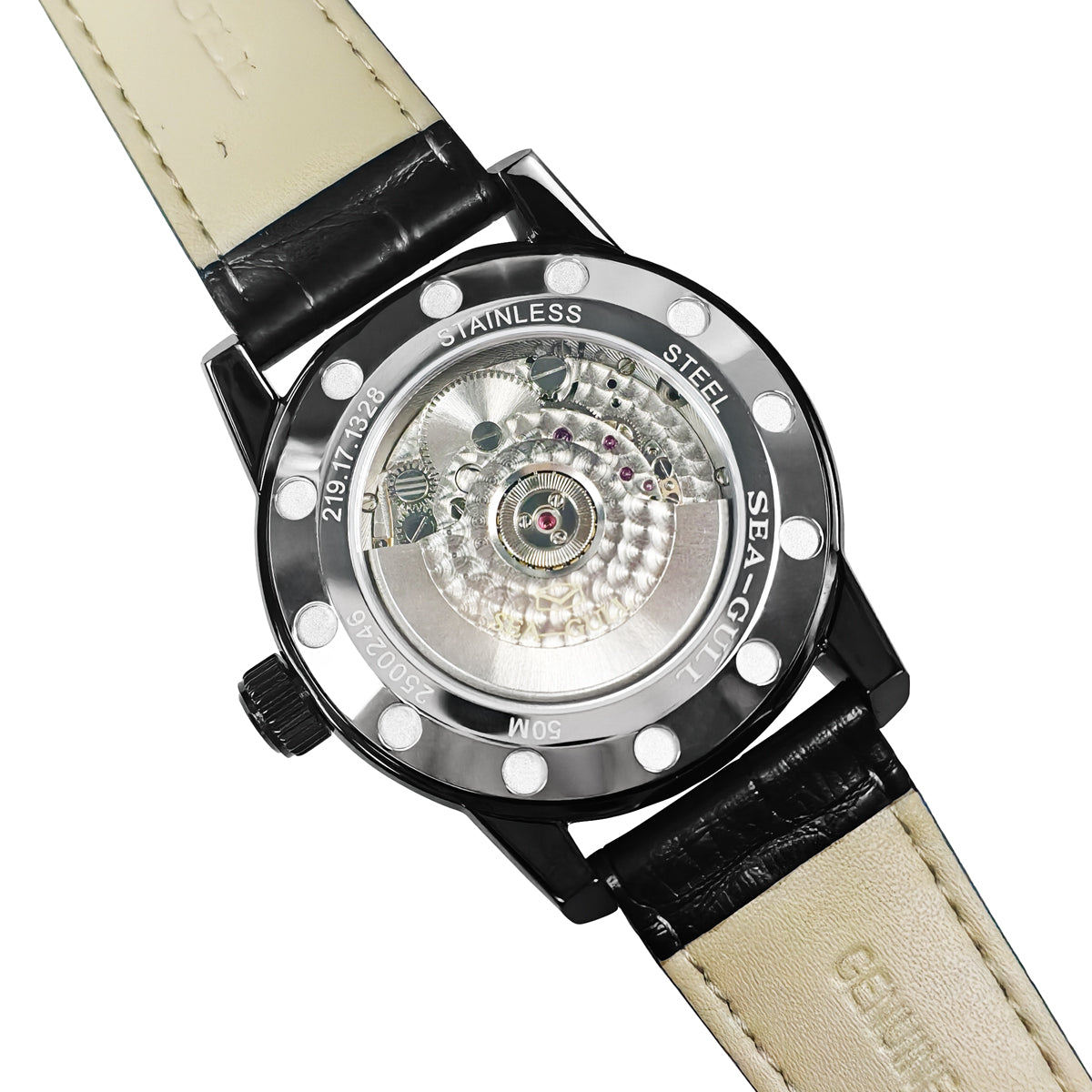 Multifunctional Full Calendar Date Day Display Open Heart Dress Watch 43mm