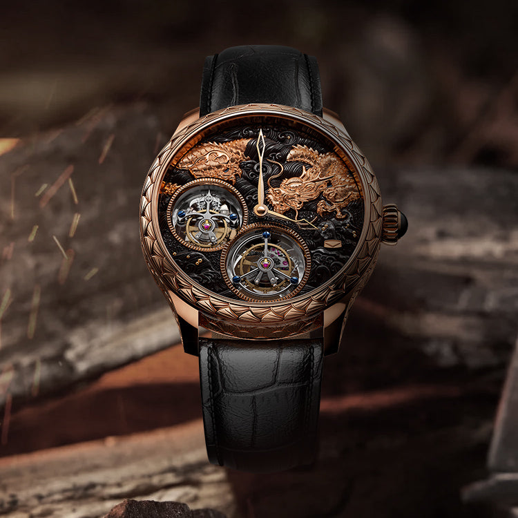 ساعة عام التنين ذات الإصدار المحدود Nine Dragons Double Tourbillon مقاس 43 مم
