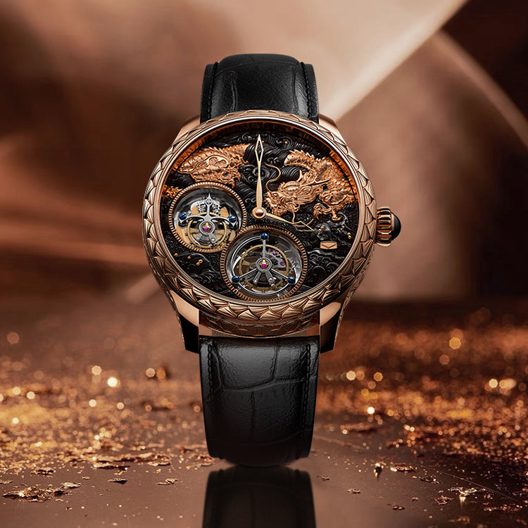 ساعة عام التنين ذات الإصدار المحدود Nine Dragons Double Tourbillon مقاس 43 مم