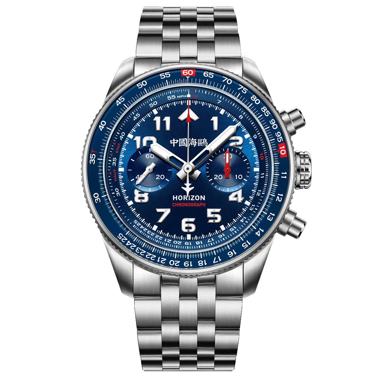 Aviation Series Tachymeter Chronograph Titanium Alloy Watch 43mm