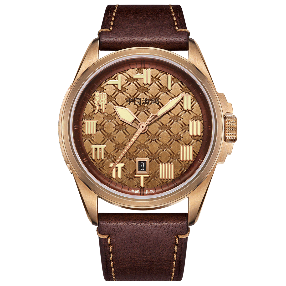 Seagull Warpath Series Bronze Diamond-pattern Dial 