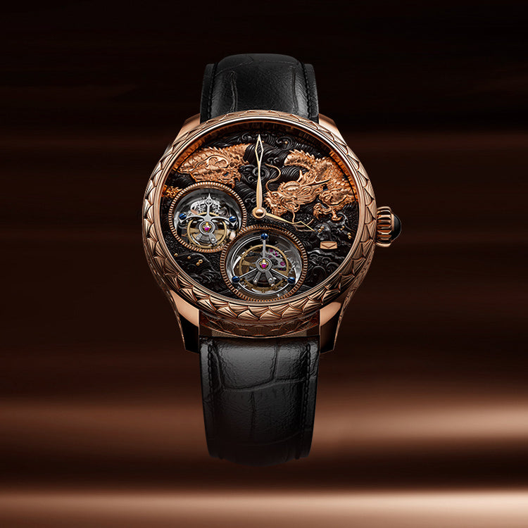 ساعة عام التنين ذات الإصدار المحدود Nine Dragons Double Tourbillon مقاس 43 مم