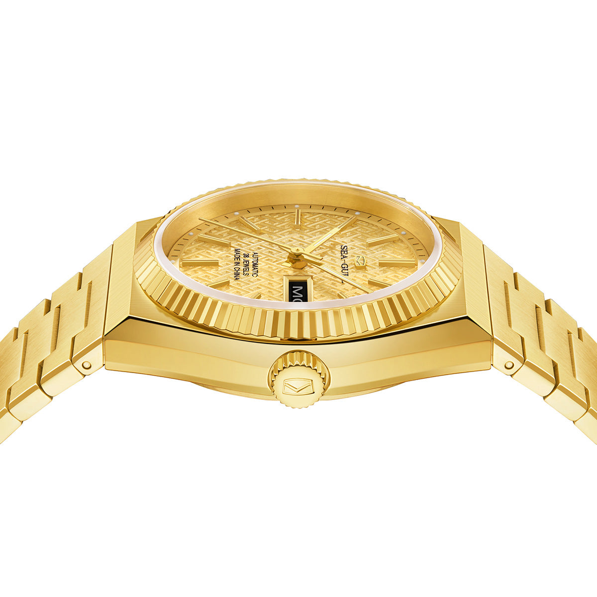 Ancient Cloud Motif Dial Date-day Calender Reissue Automatic Dress Watch 38mm