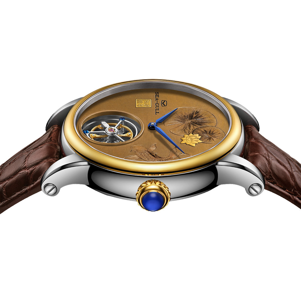 Lian Nian You Yu Red Copper and 24K Gold Dial Coaxial Tourbillon 43mm