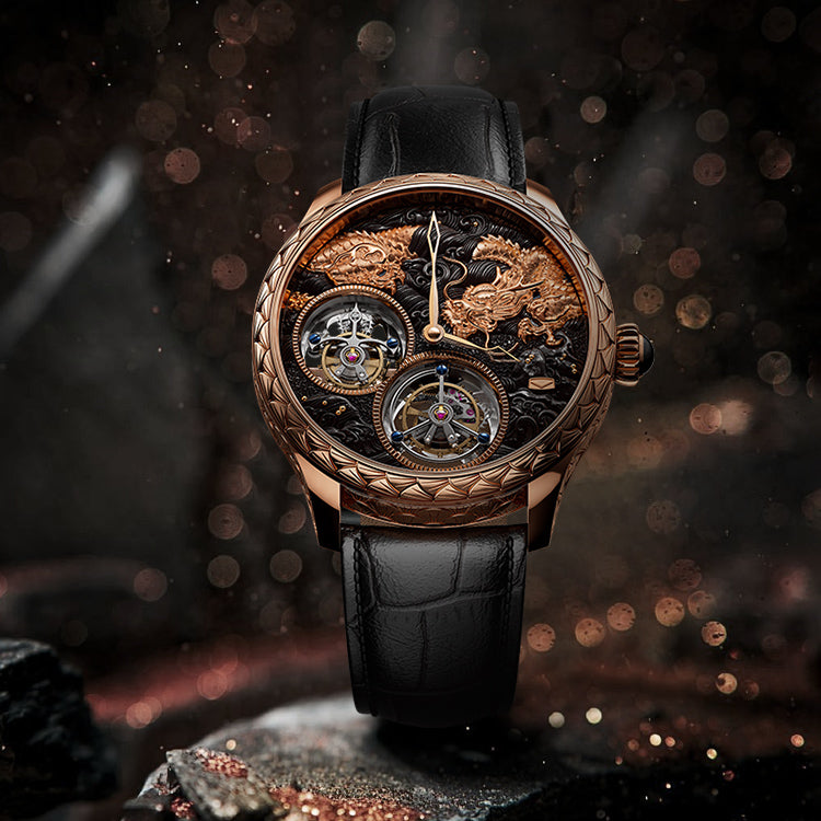 ساعة عام التنين ذات الإصدار المحدود Nine Dragons Double Tourbillon مقاس 43 مم