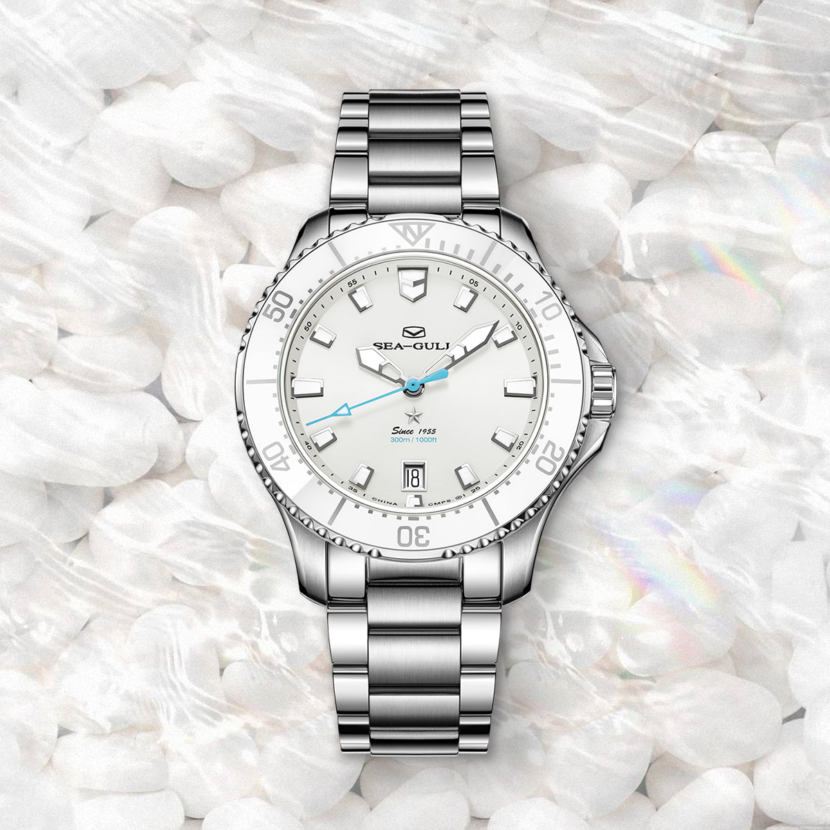 Ocean Series Pro 300m Waterproof Mother-of-pearl Dial Lady's Dive Watch 40mm