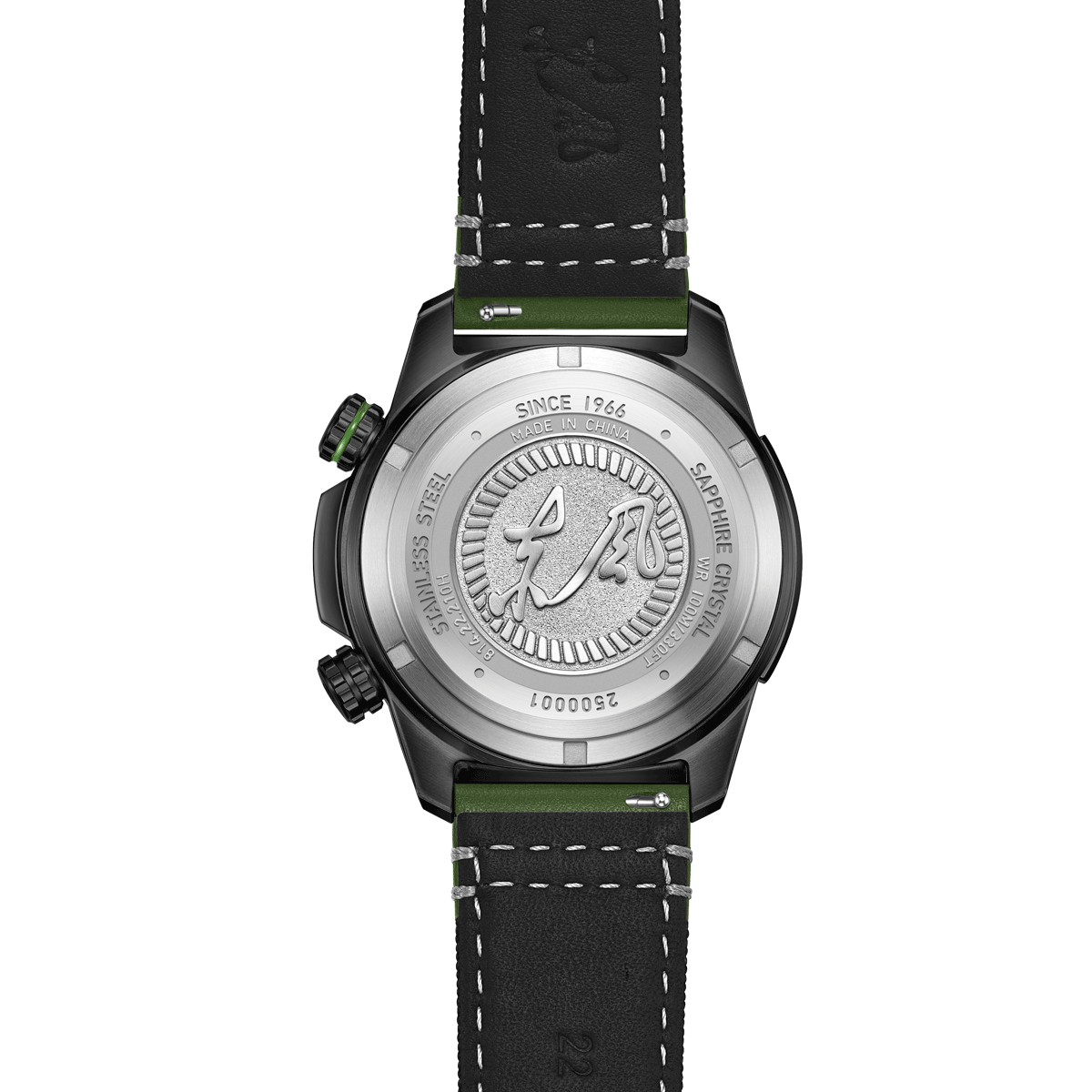 Seagull Dongfeng Series Carbon Fiber Dial Tactical Watch 44mm, closed case back, 316L stainless steel, crystal sapphire