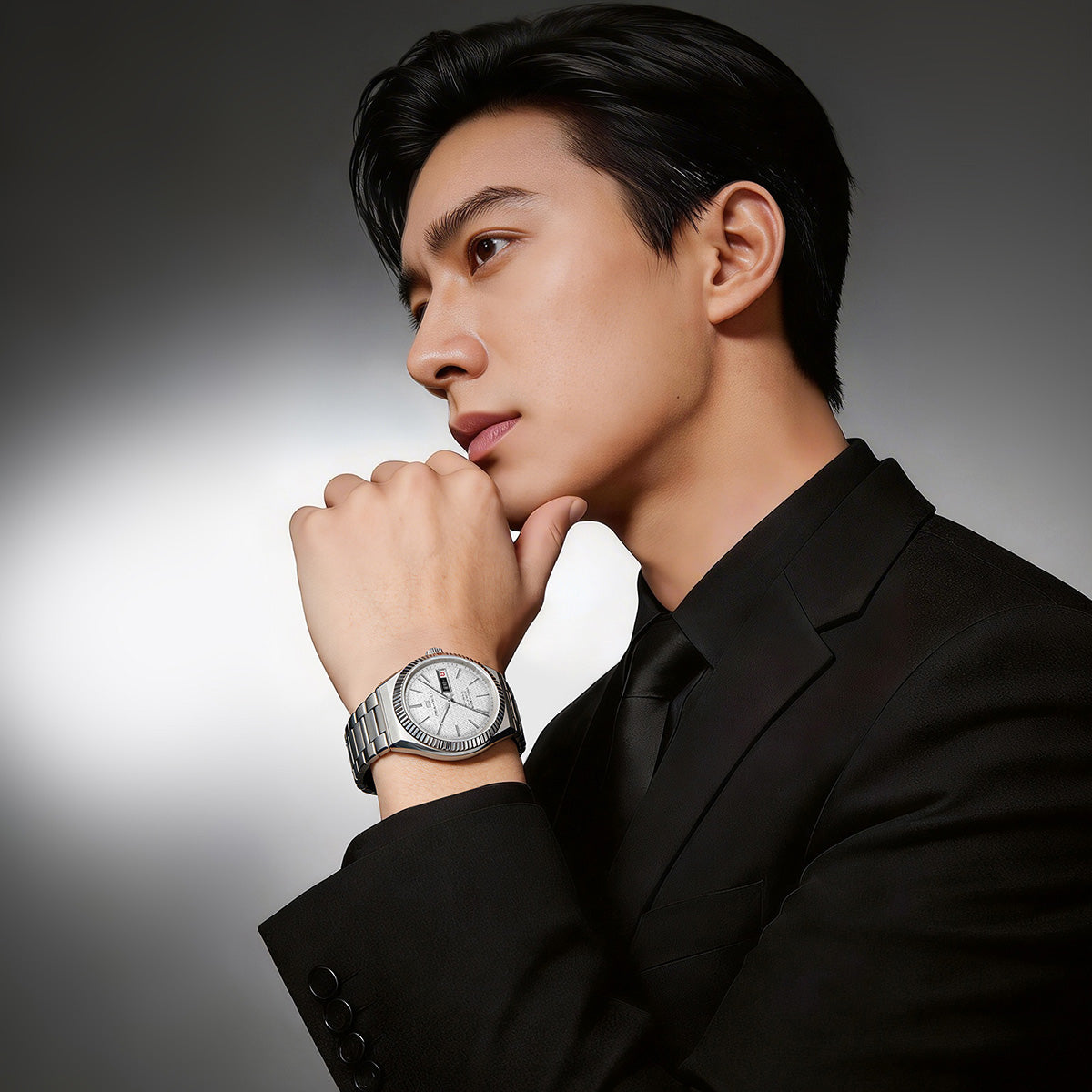 Ancient Cloud Motif Dial Date-day Calender Reissue Automatic Dress Watch 38mm