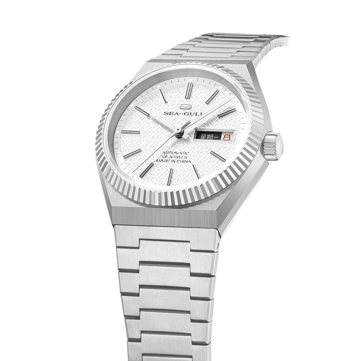 Ancient Cloud Motif Dial Date-day Calender Reissue Automatic Dress Watch 38mm