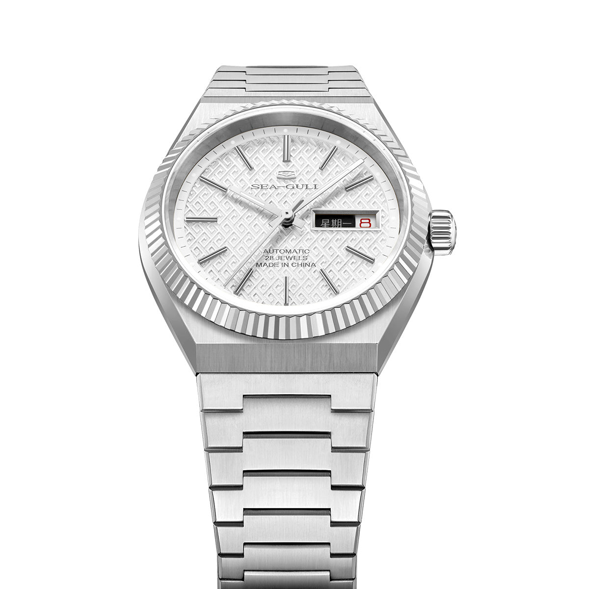 Ancient Cloud Motif Dial Date-day Calender Reissue Automatic Dress Watch 38mm