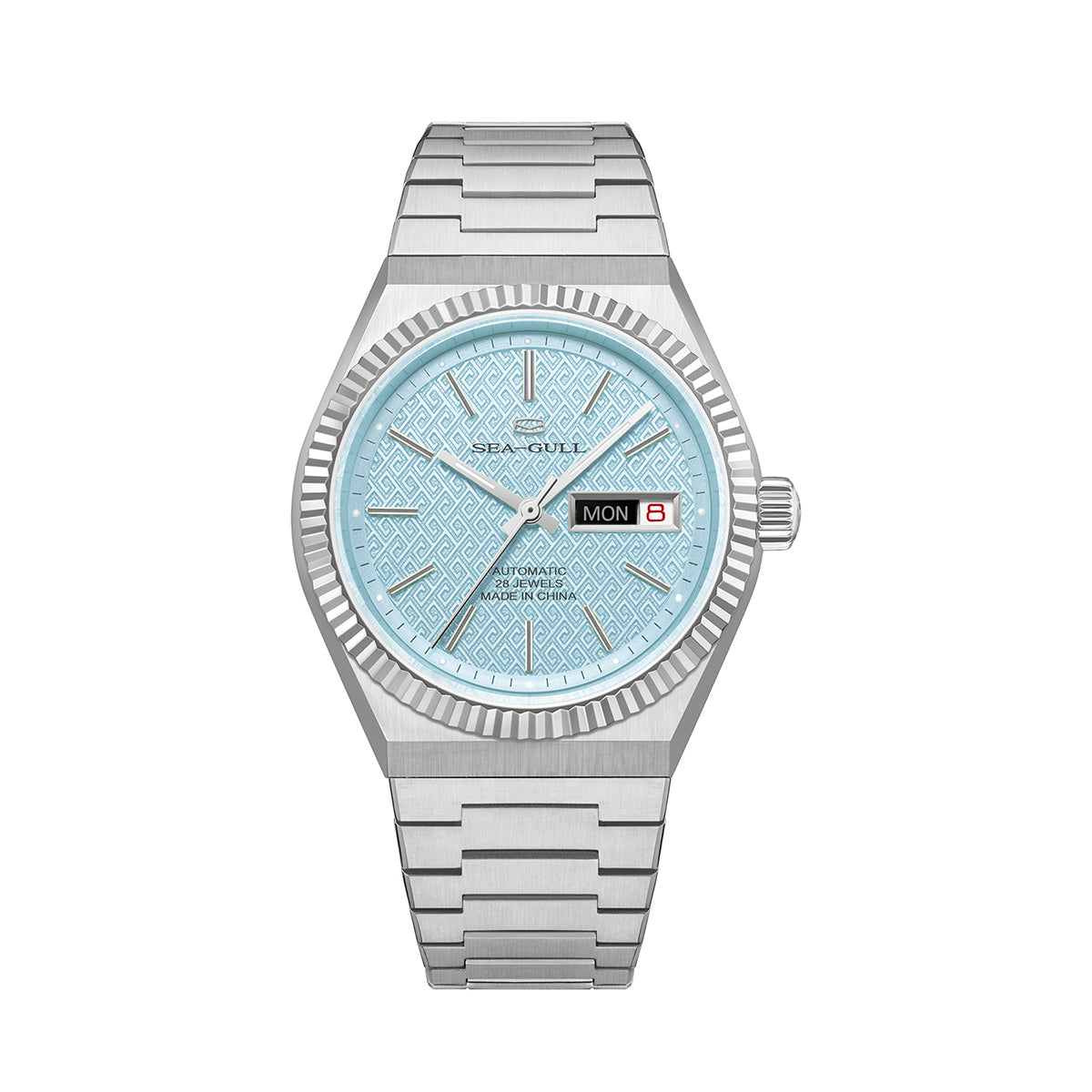Ancient Cloud Motif Dial Date-day Calender Reissue Automatic Dress Watch 38mm
