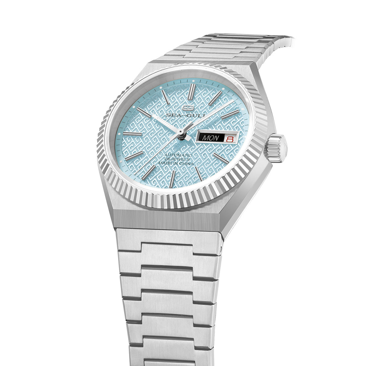 Ancient Cloud Motif Dial Date-day Calender Reissue Automatic Dress Watch 38mm