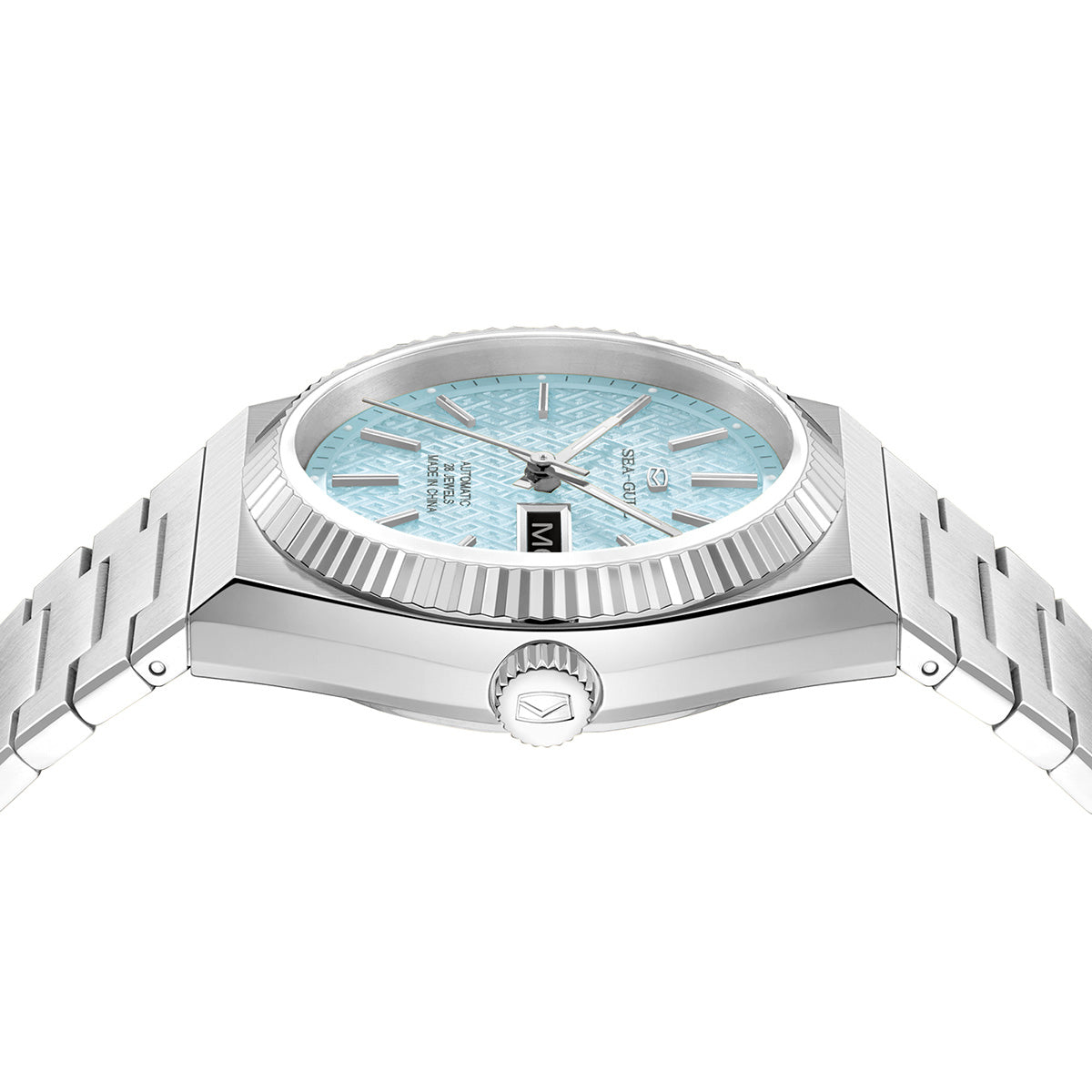 Ancient Cloud Motif Dial Date-day Calender Reissue Automatic Dress Watch 38mm