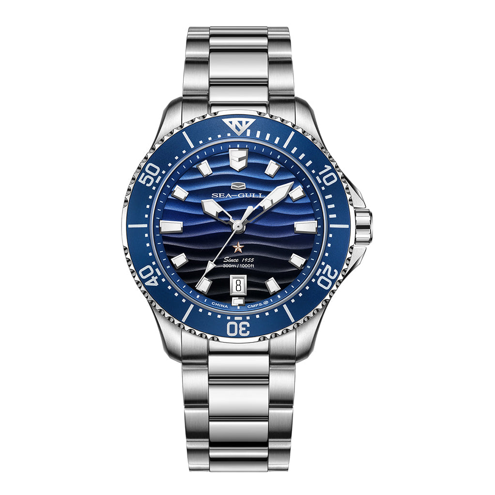 Seagull Ocean Series Pro 300m Waterproof Gradient Wave-textured