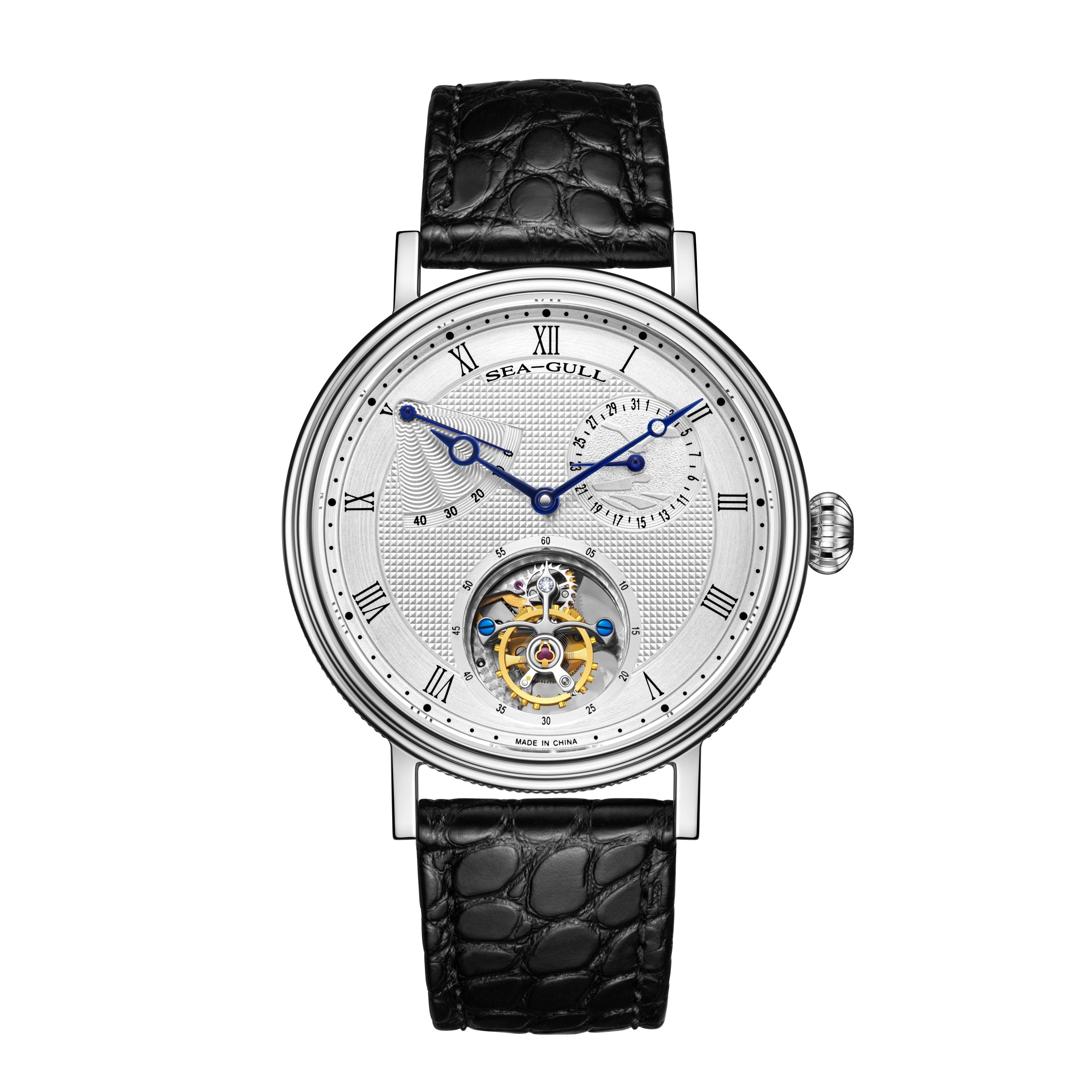 Heritage Series Guilloché Dial Power Indicator Calendar Tourbillon Watch 41mm