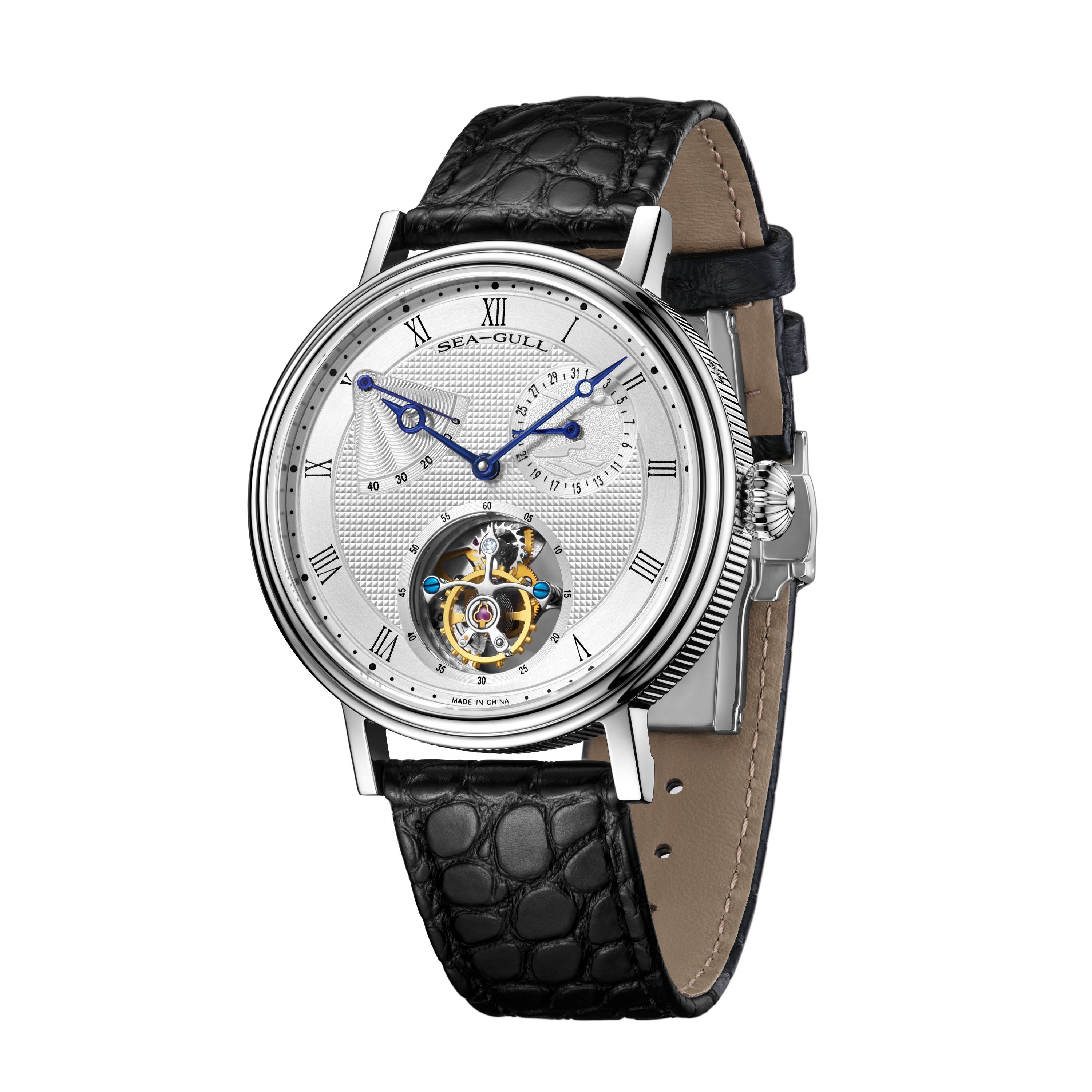 Heritage Series Guilloché Dial Power Indicator Calendar Tourbillon Watch 41mm