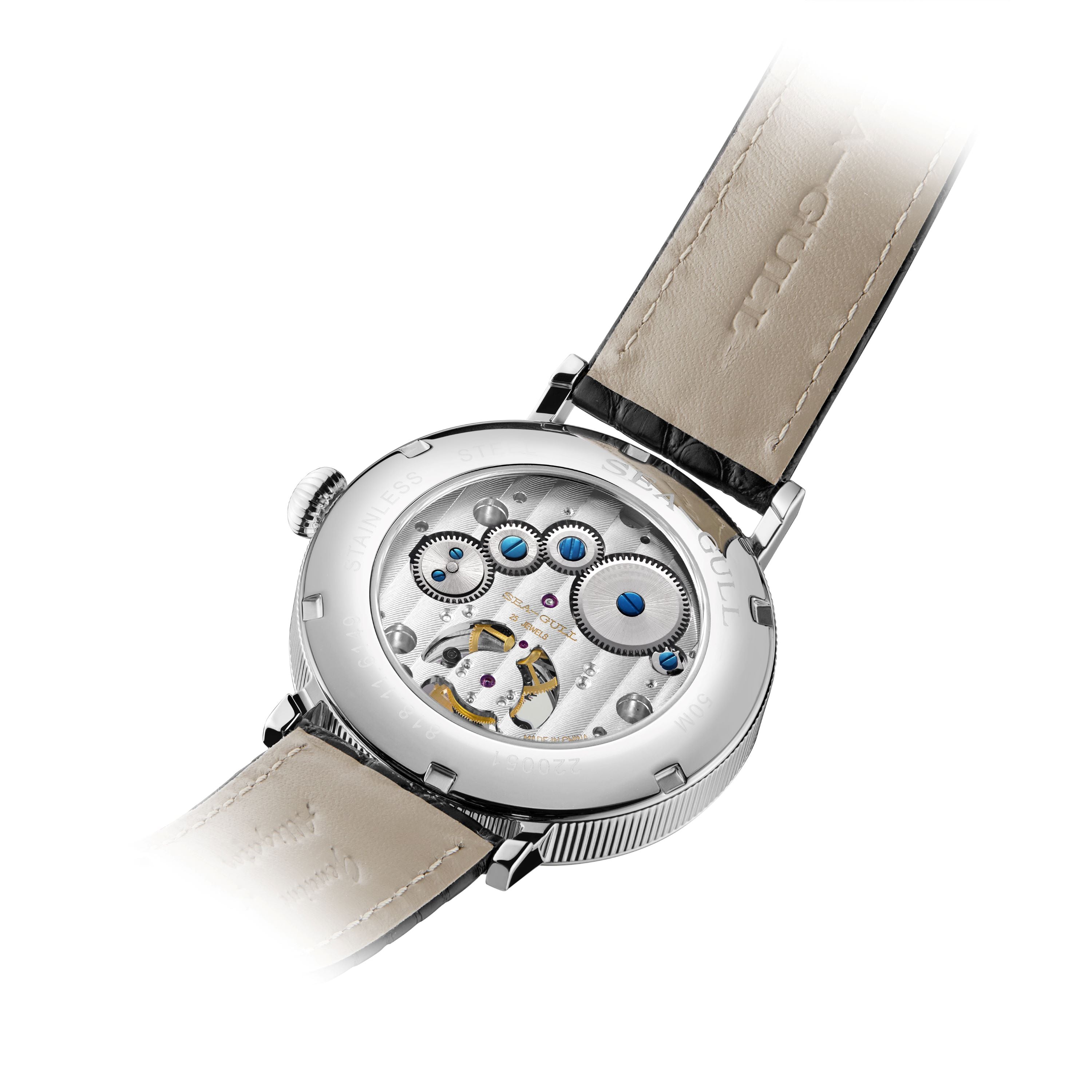 Heritage Series Guilloché Dial Power Indicator Calendar Tourbillon Watch 41mm
