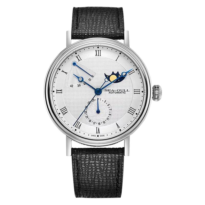 Seagull Moon Phase Calendar Business Men's Mechanical Watch 6092