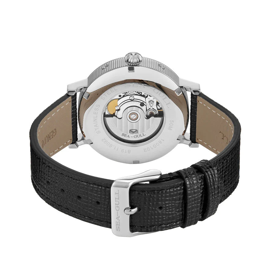 Moon Phase Calendar Power Reserve Flying Dragon Watch 41mm