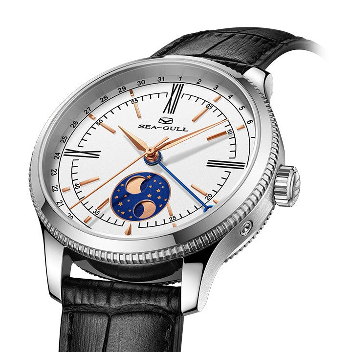 Dual Moon Phases Calendar Business Leisure Watch 41mm