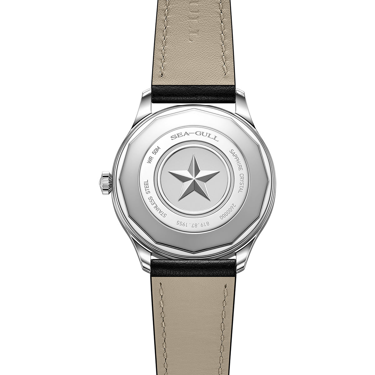 1955 Wuxing Five Stars Reissue Golden Sparkle-texture Dial Dress Watch 39mm