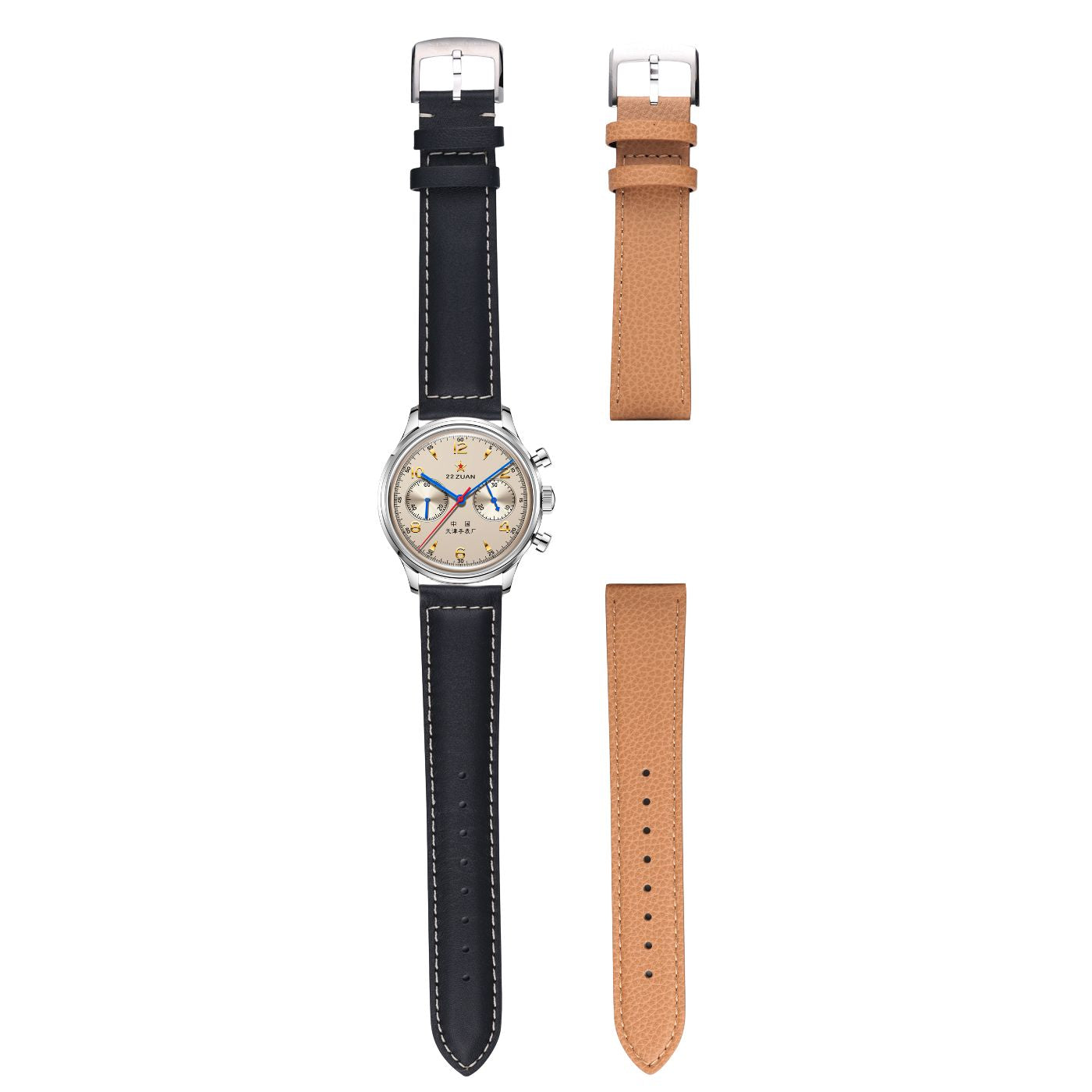 Original Pebbled Leather Watch Strap With Pin Buckle 18/20mm